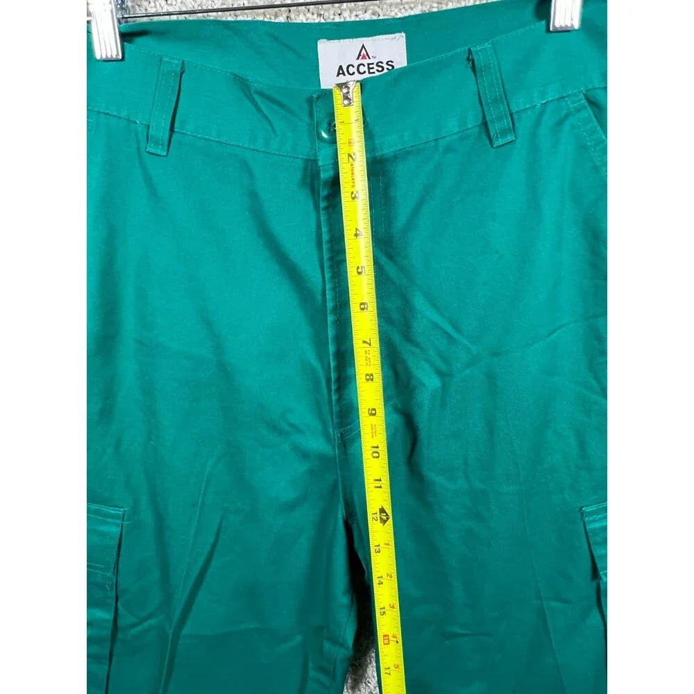 Access Men’s Green Cargo Shorts Casual Utility Pockets Drawstring Hem Size 38 - Picture 5 of 9